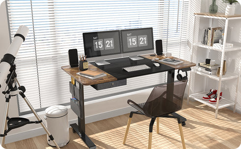Maidesite M2 55x28inch Electric Standing Desk With Accessories Kit For Home Office